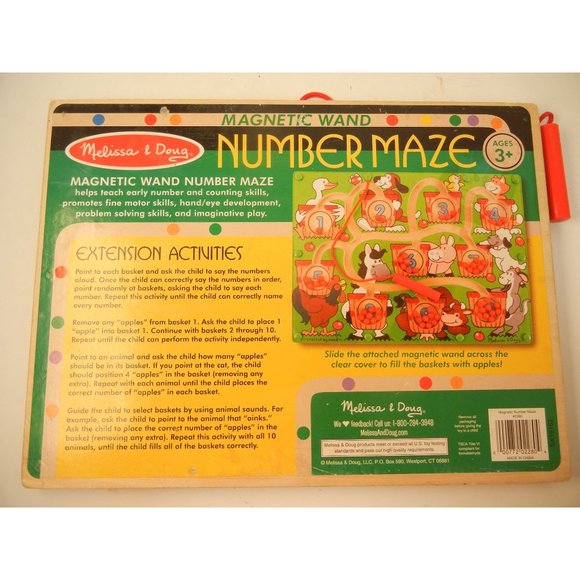 Melissa & Doug Number Maze 9 X 12" counting board - Picture 2 of 8